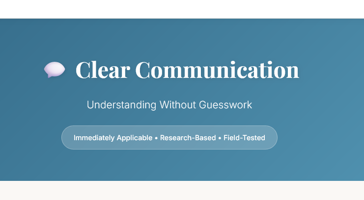 Clear Communication: Understanding Without Guesswork